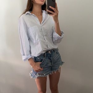 Zara light button up shirt